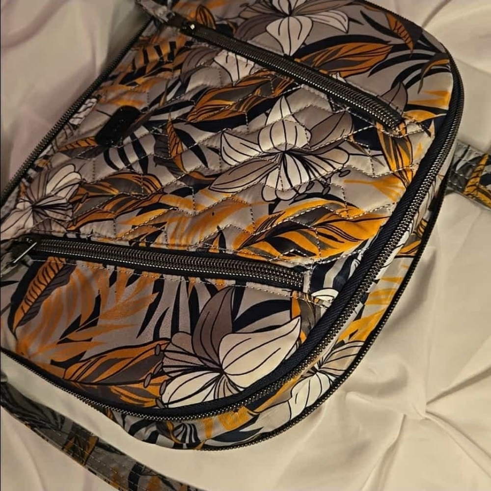 LUG Swivel Lily Grey Convertible Crossbody Shoulder Bag w/ RFID - Picture 5 of 14